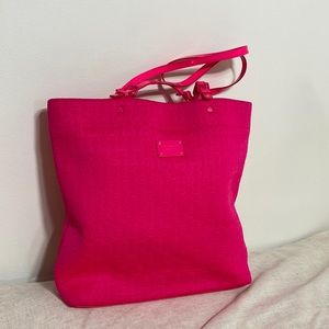 Michael Kors Neoprene Logo Tote in Neon Barbie HOT Pink!